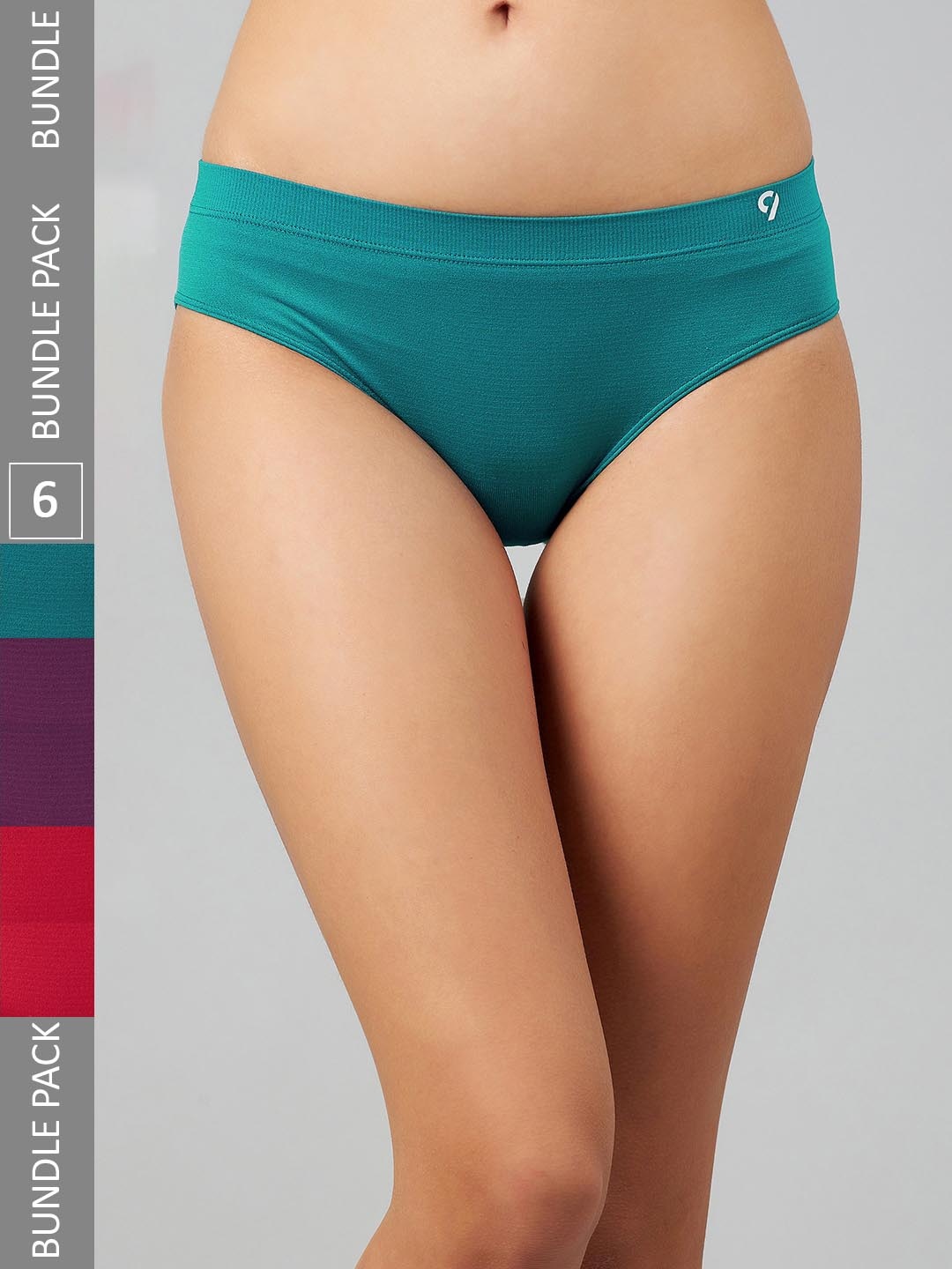 

C9 AIRWEAR Women Pack Of 6 Assorted 4-Way Stretch Seamless Basic Briefs