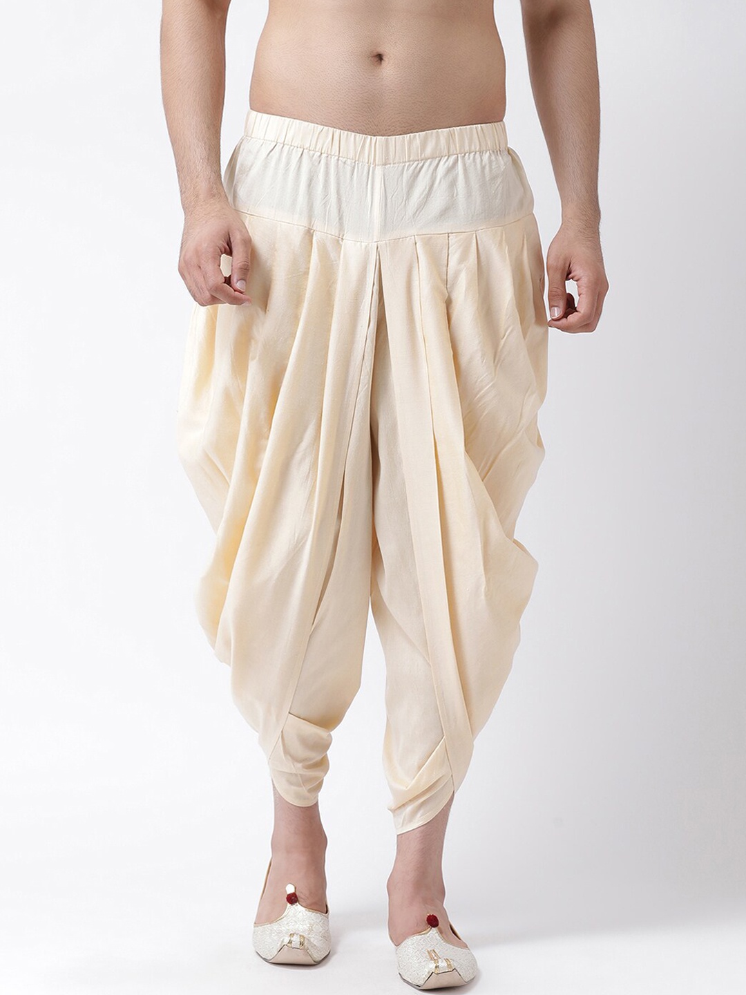 

KISAH Men Mid-Rise Cotton Dhoti Pant, Beige