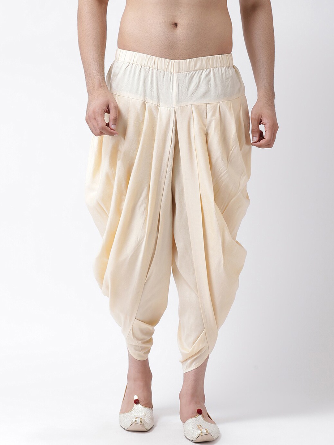 

KISAH Men Mid-Rise Cotton Dhoti Pant, Beige