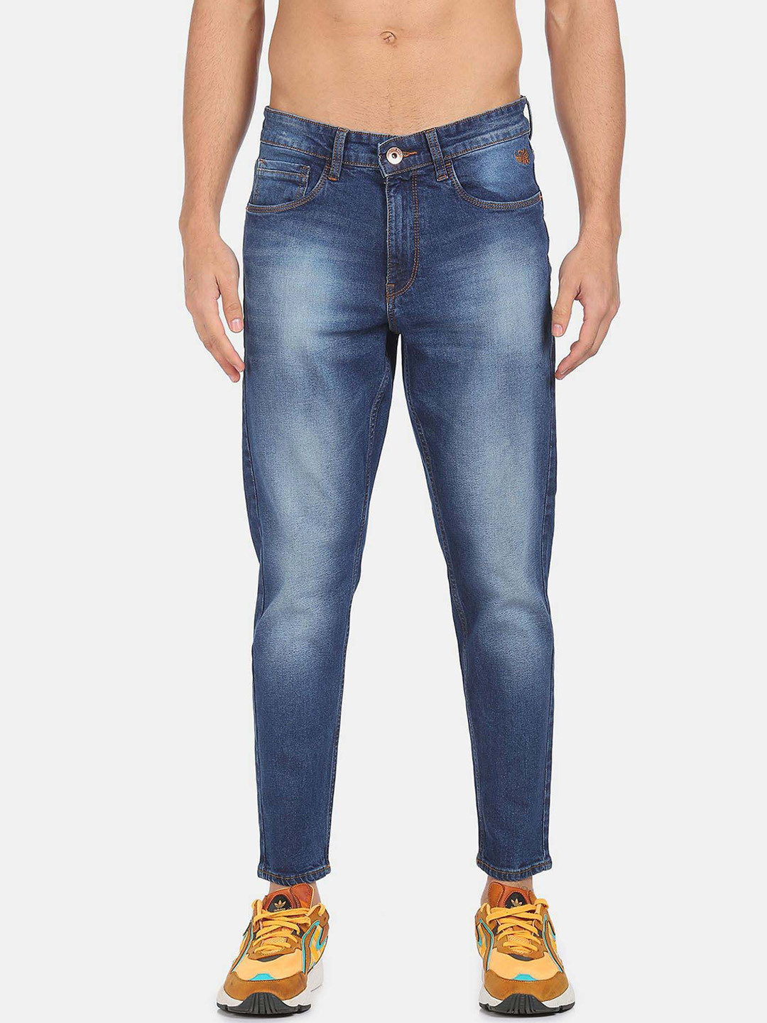 

Flying Machine Men Slim Fit Heavy Fade Jeans, Blue