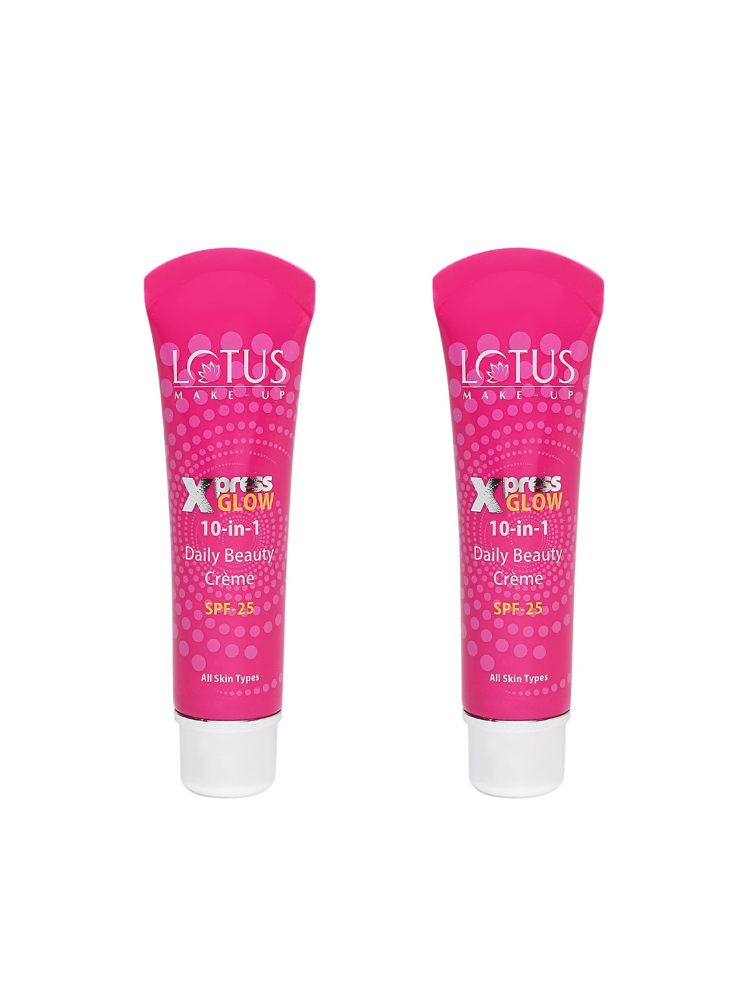 

Lotus Herbals Set of 2 Xpress Glow 10-in-1 Daily Beauty Creme 30g each - Royal Pearl, Beige