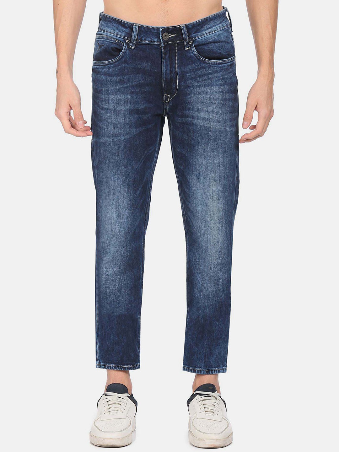 

Flying Machine Men Blue Slim Fit Light Fade Jeans, Navy blue