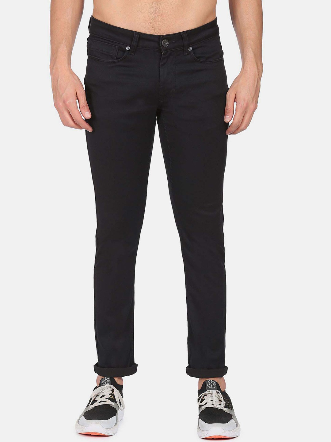 

Flying Machine Men Slim Fit Mid-Raise Jeans, Black