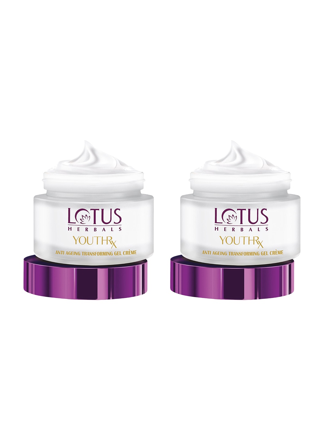 

Lotus Herbals Set of 2 YOUTHRX Anti Ageing Transforming Gel Creme - 10g Each, White