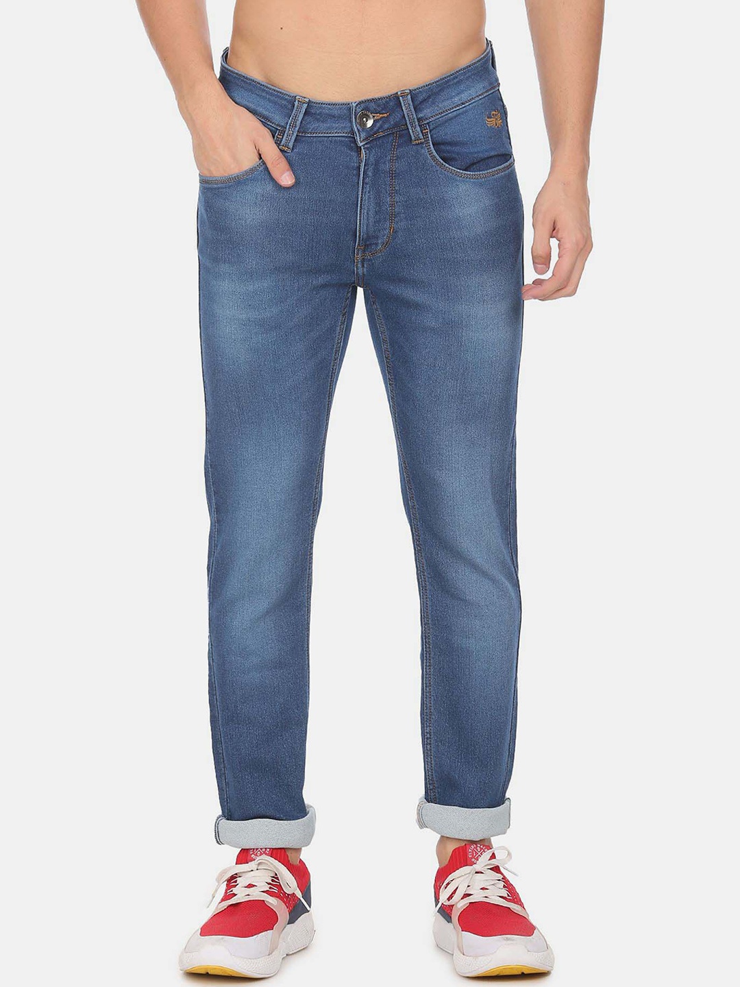 

Flying Machine Men Slim Fit Light Fade Jeans, Blue