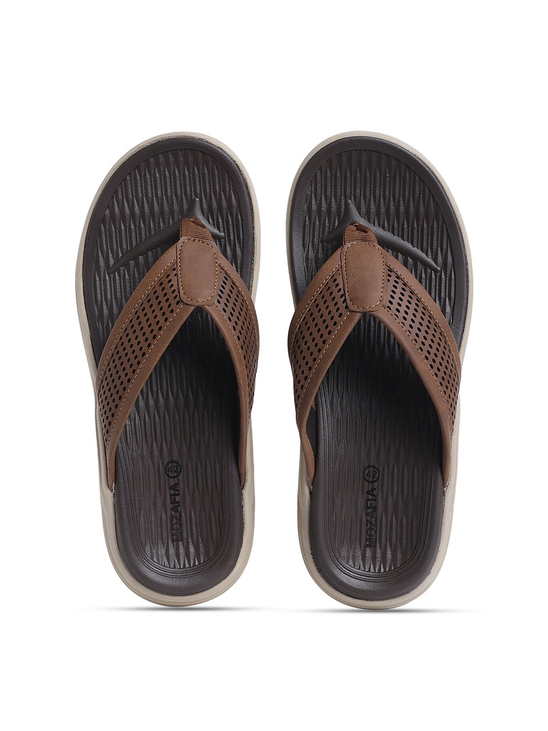 

MOZAFIA Men Thong Flip-Flop, Tan