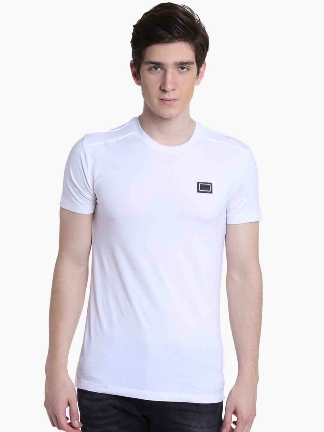 

Antony Morato Men White Solid Round Neck T-shirt