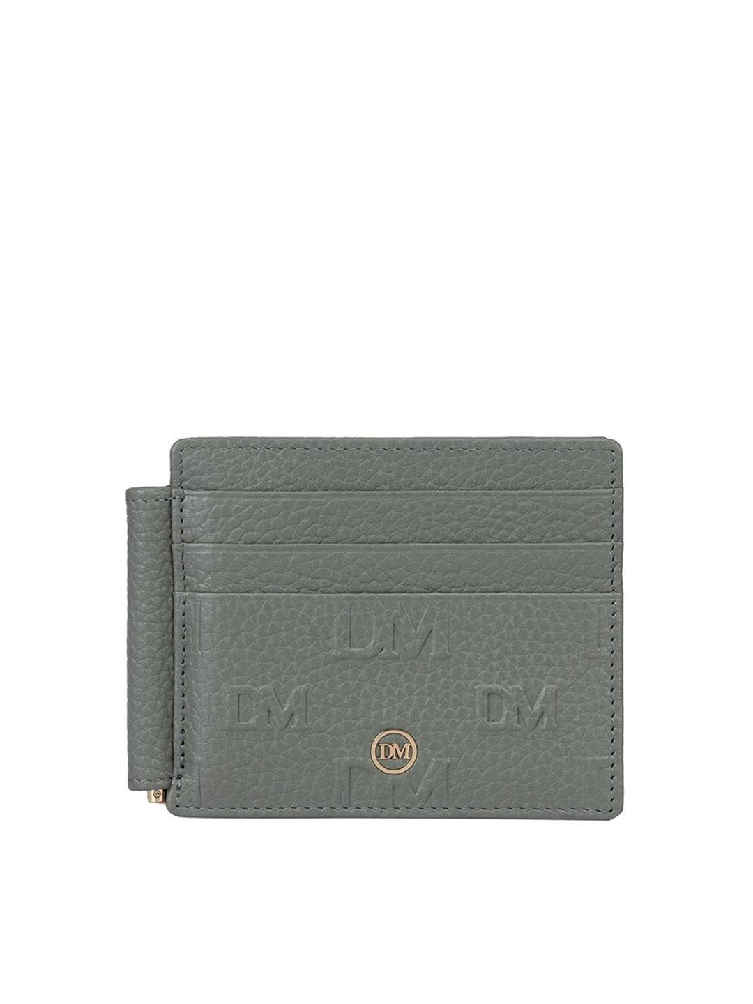 

Da Milano Textured Leather Money Clip, Green