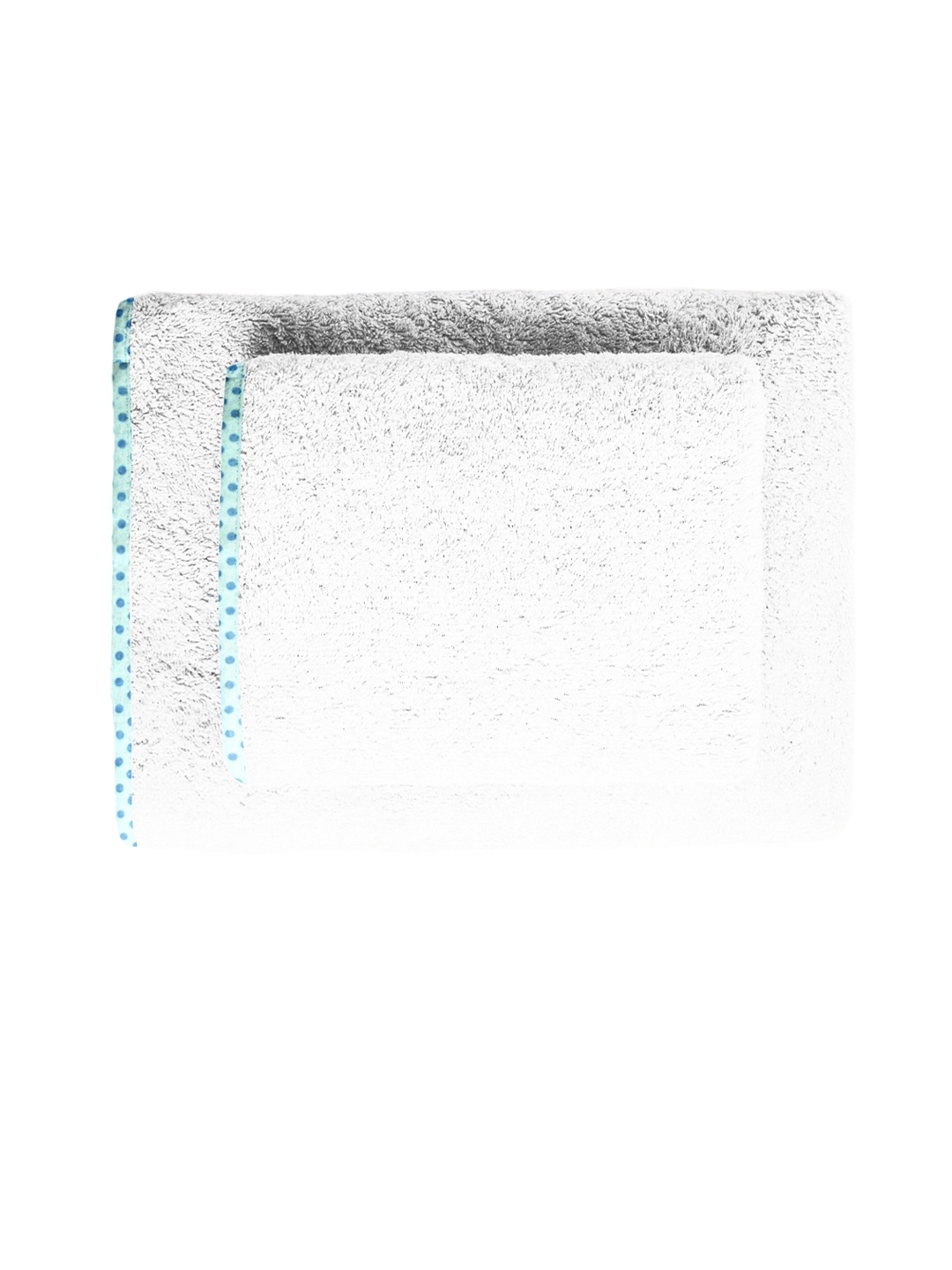 

THE BABY ATELIER Kids 2 Pieces Organic Cotton Towel Set, White