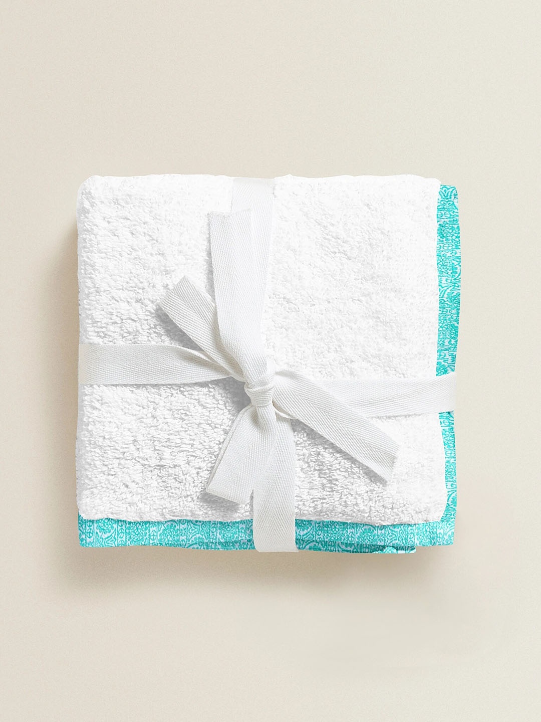 

THE BABY ATELIER Kids White 100% Organic Cotton Bath Towel