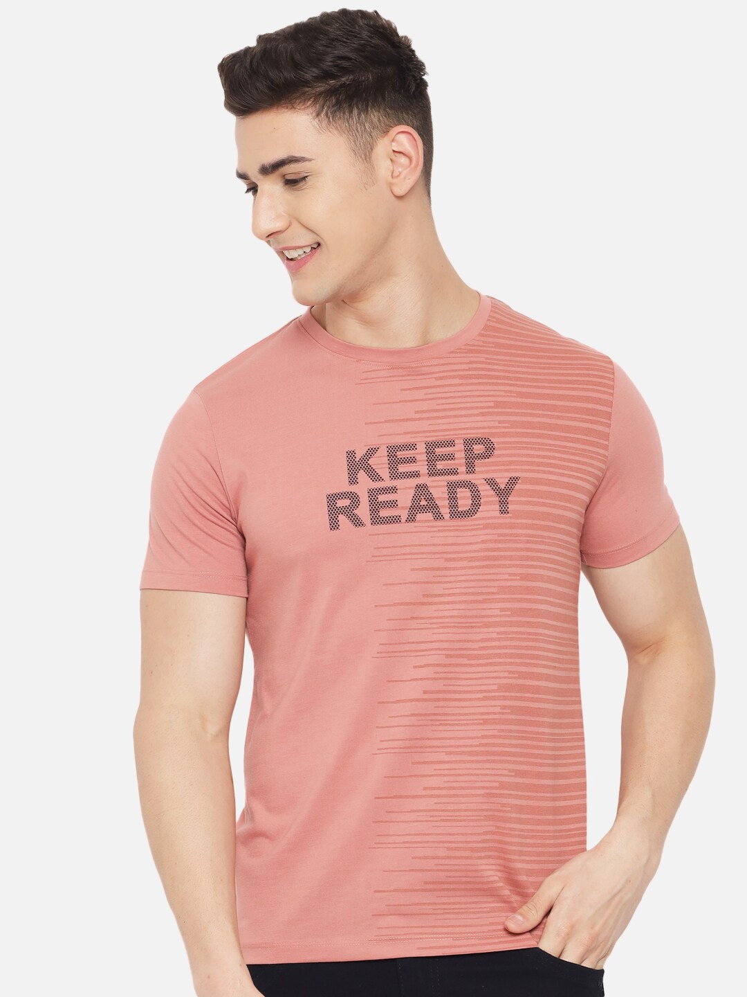 

Plagg Typography Printed Cotton T-shirt, Pink