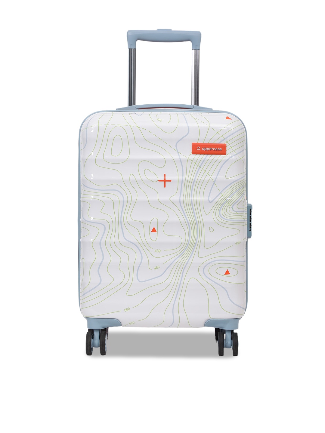 

uppercase Textured Cabin Trolly Suitcase, White