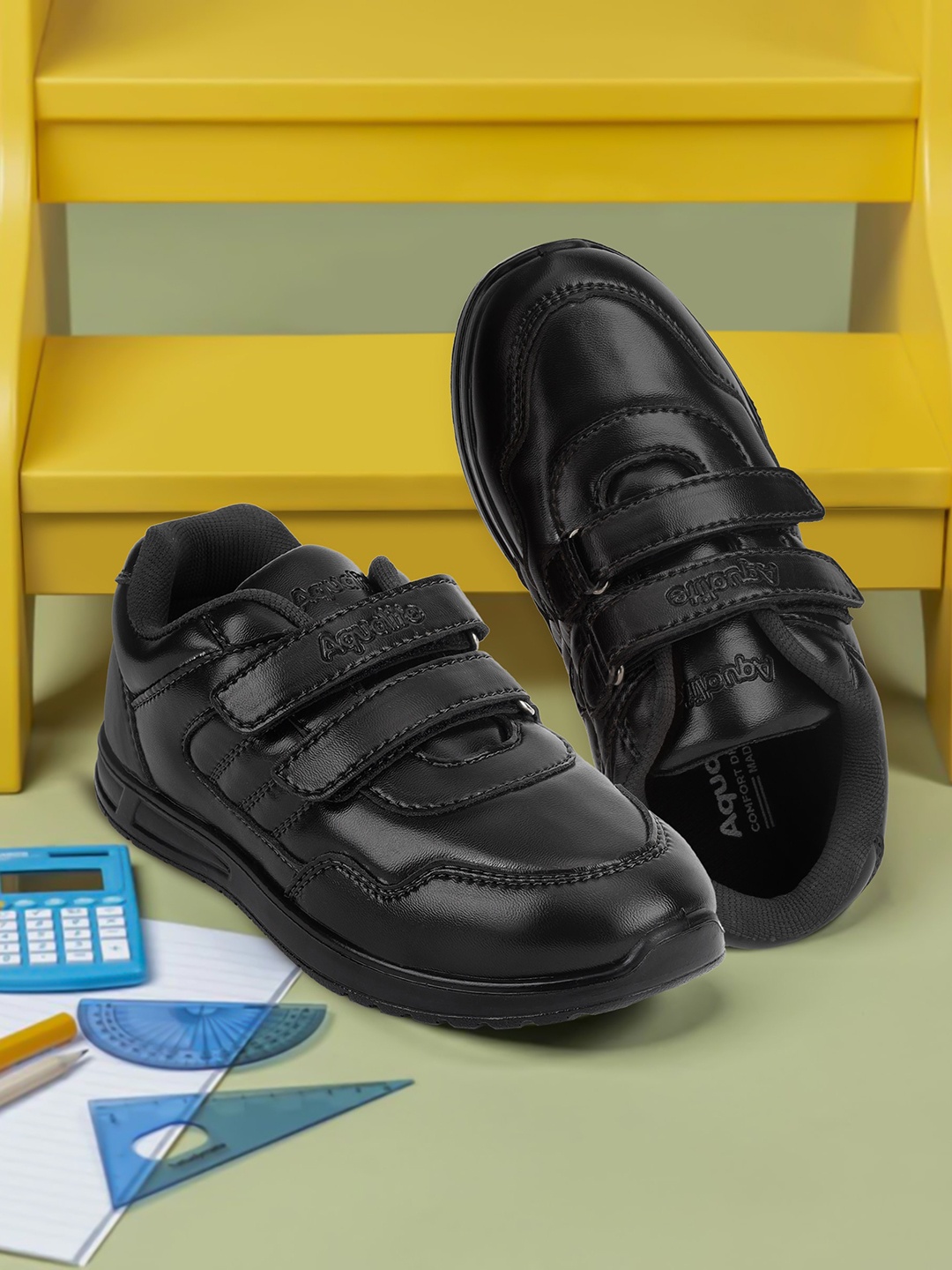 

Aqualite Boys Textured School Shoes, Black
