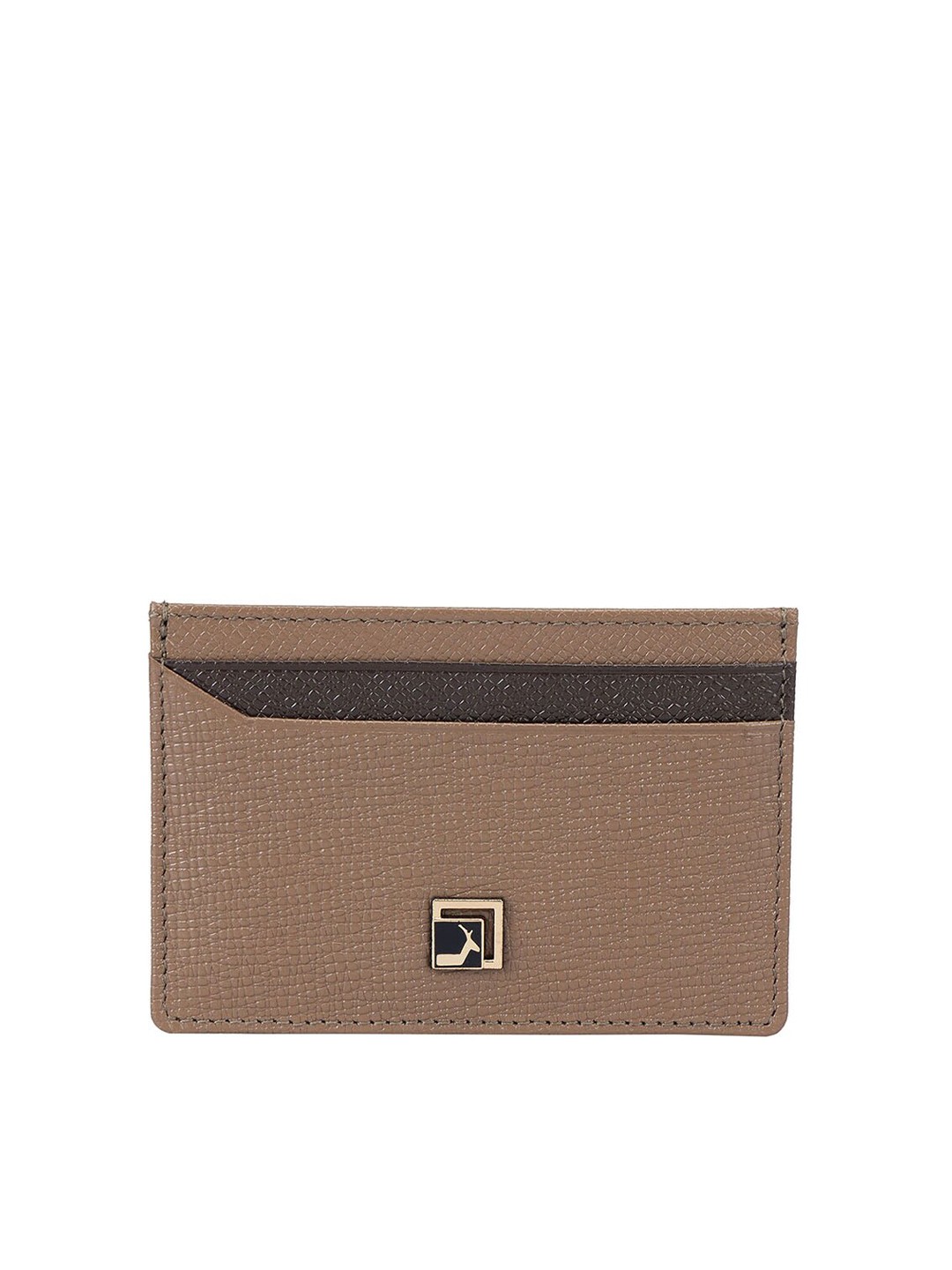 

Da Milano Textured Leather Card Holder, Brown