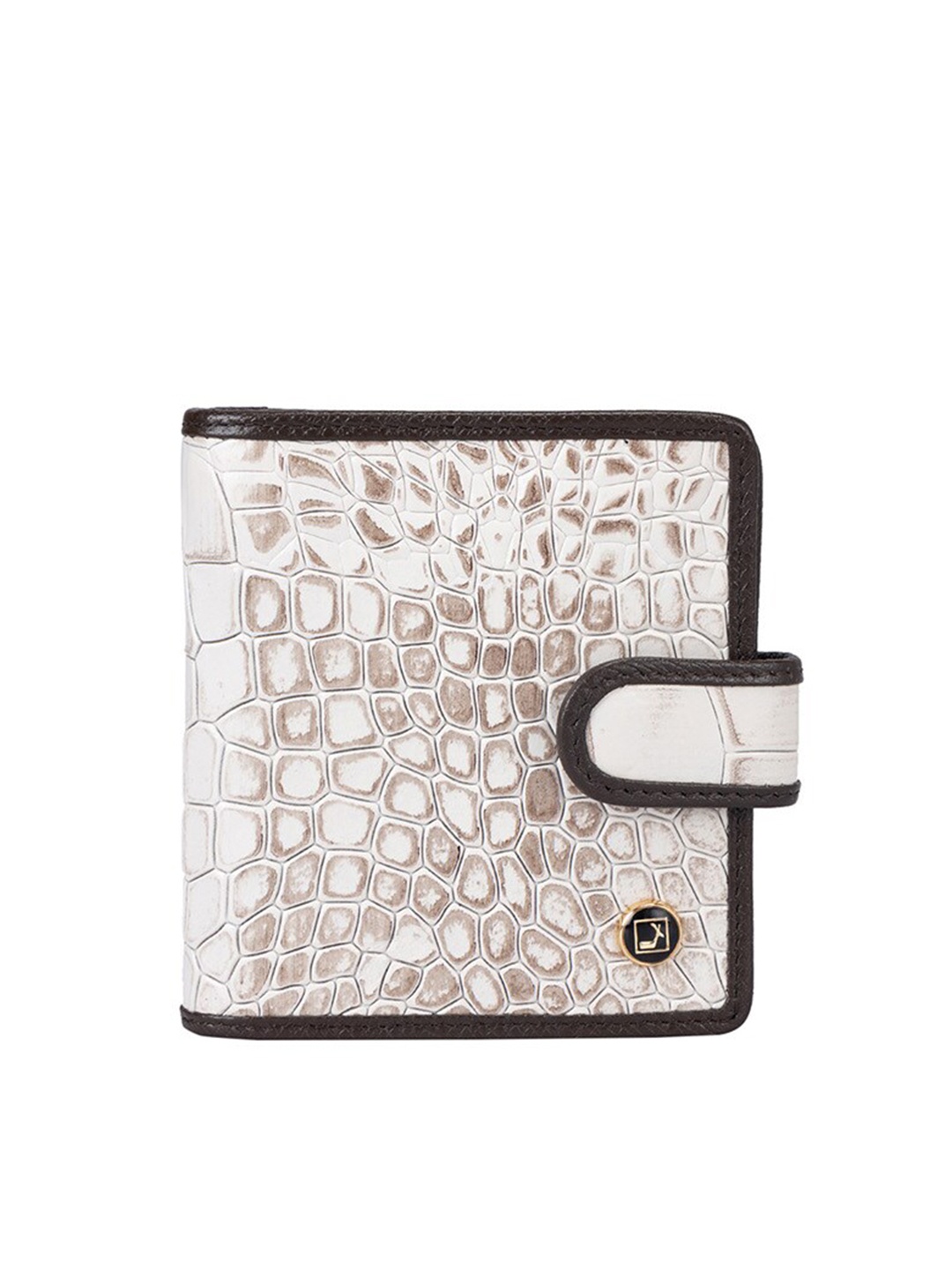 

Da Milano Textured Leather Money Clip, White