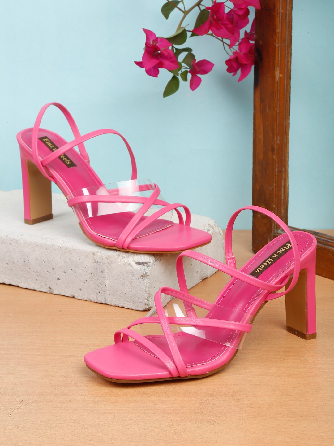 

Flat n Heels Strappy Block Heel Gladiators, Fuchsia
