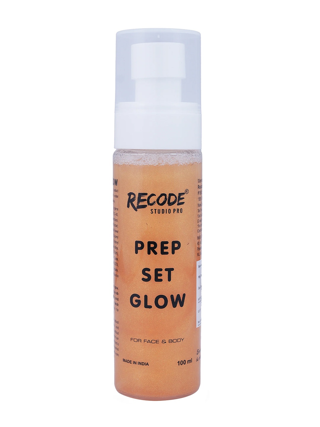 

Recode Prep Set Glow Setting Mist for Face & Body 120ml - Golden Shimmer 01, Gold