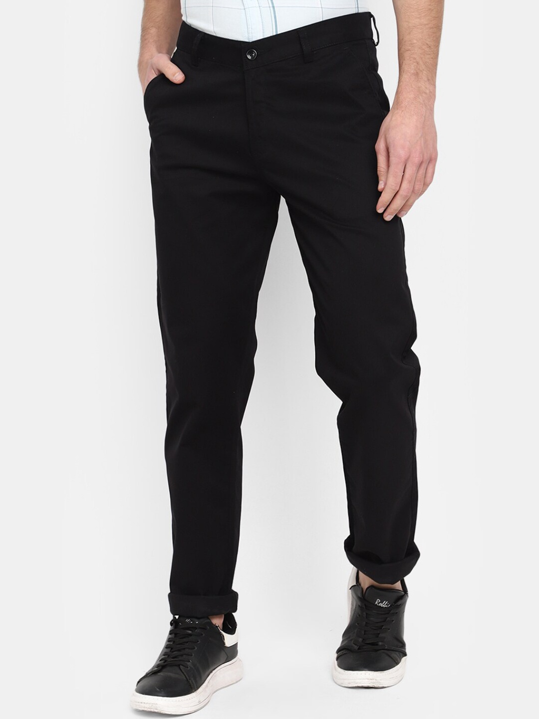 

V-Mart Men Classic Casual Trousers, Black