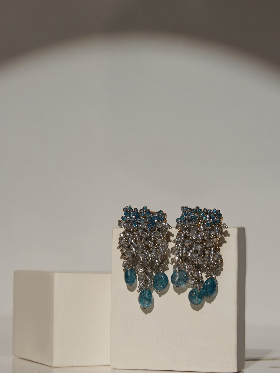 

D'oro Gold-Plated Contemporary Drop Earrings, Silver
