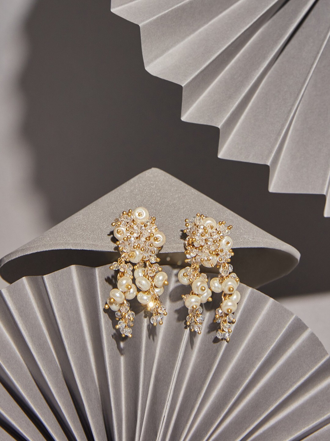 

D'oro Gold-Plated Contemporary Drop Earrings