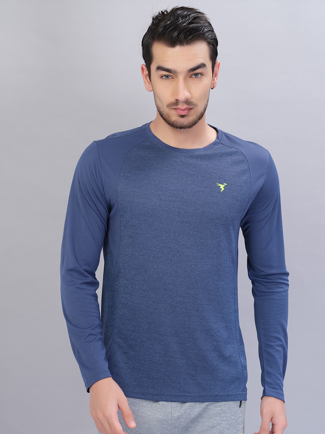 

Technosport Round Neck Slim Fit Antimicrobial Sports T-shirt, Navy blue