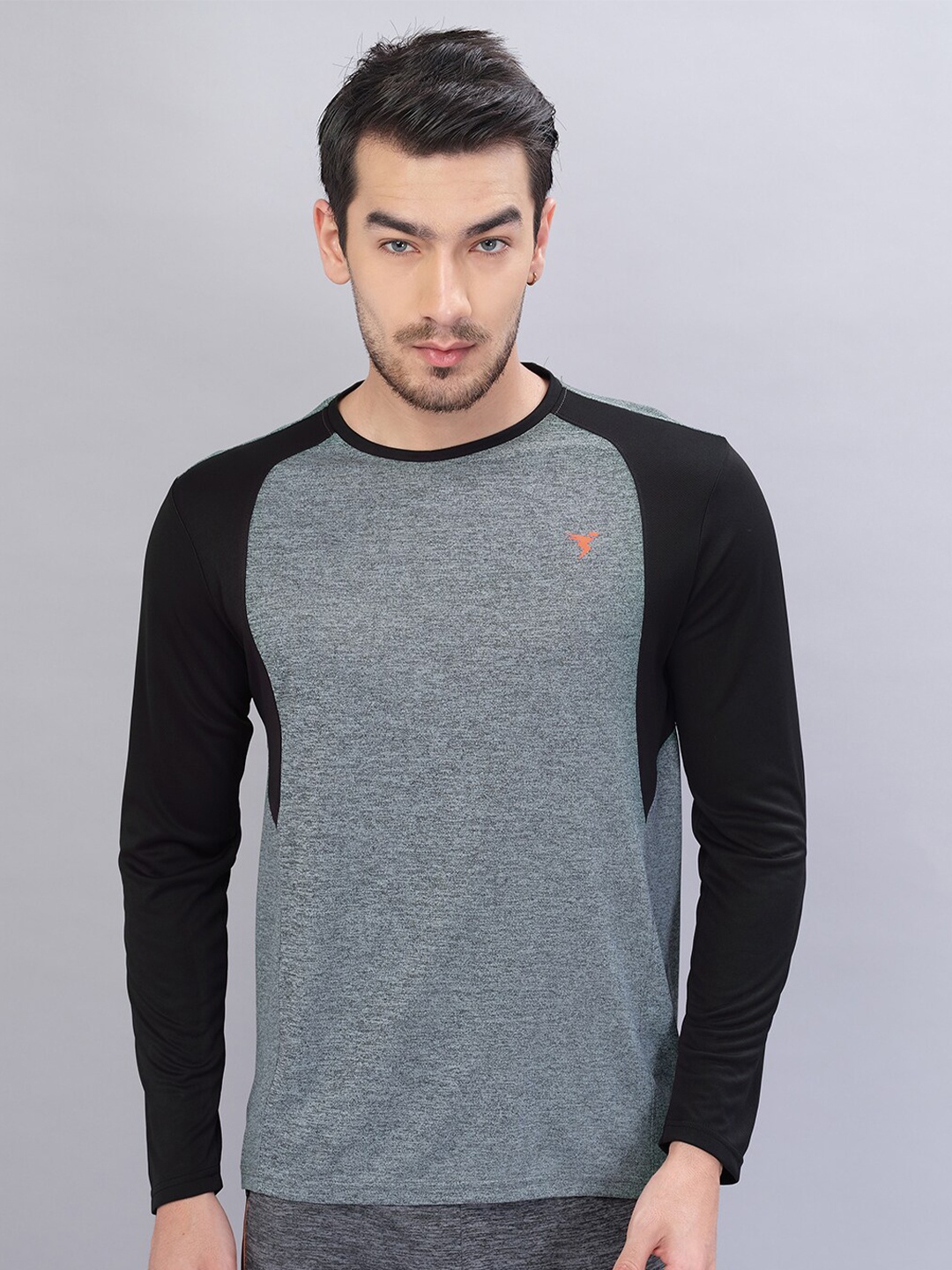 

Technosport Colourblocked Antimicrobial Slim Fit Sports T-Shirt, Black