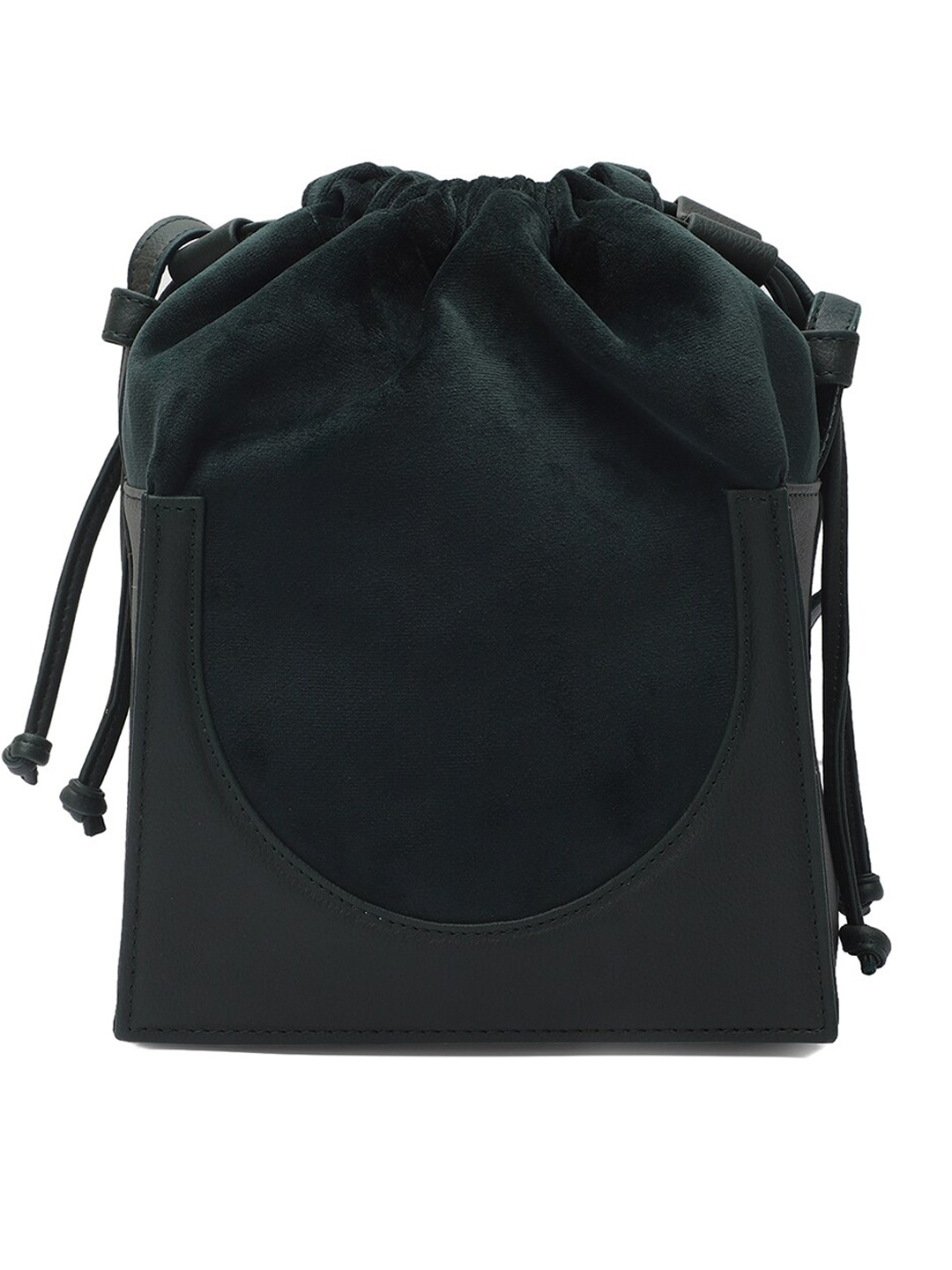 

Clotche Leather Bucket Sling Bag, Green