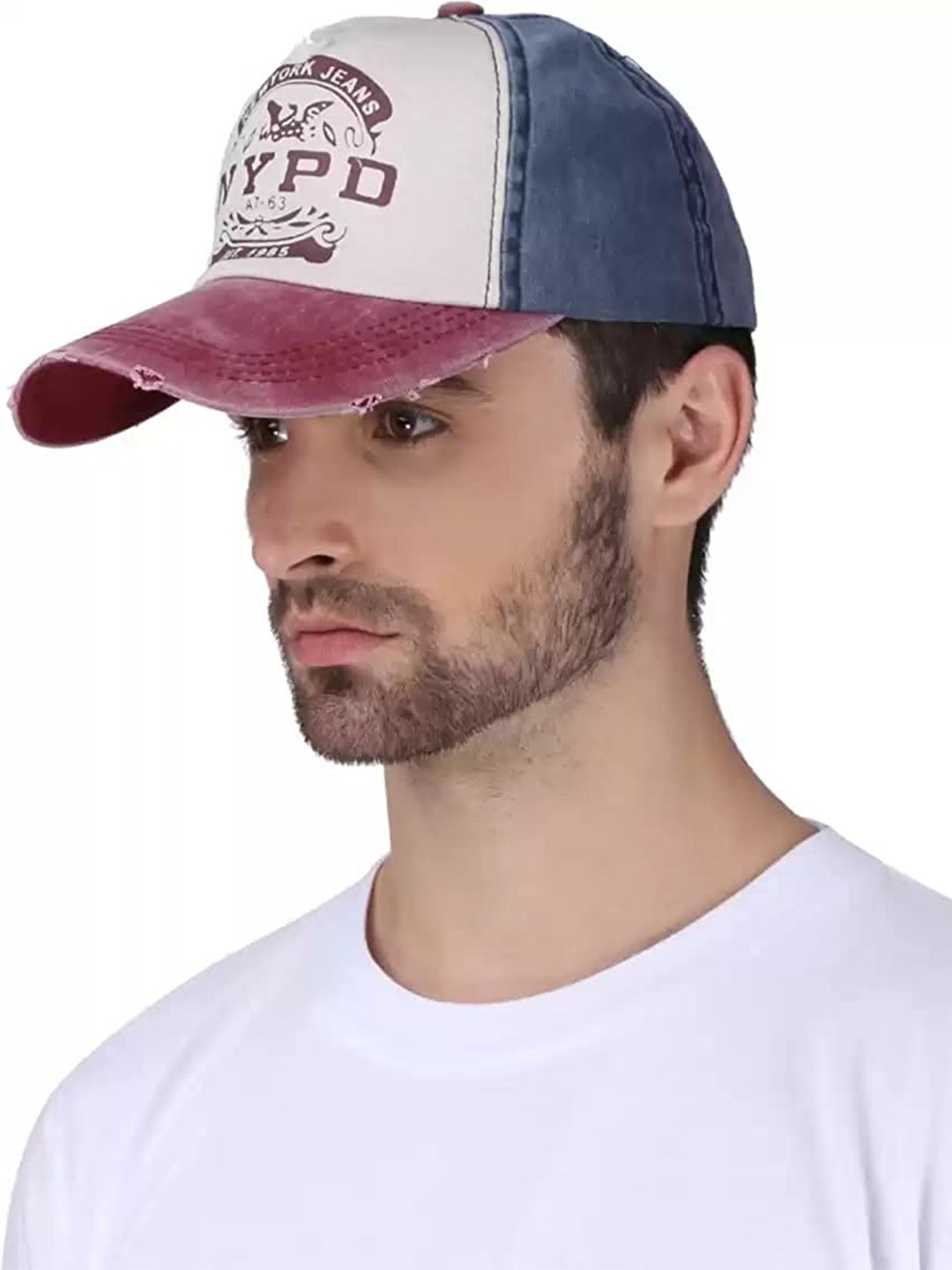 

DALUCI Printed Cotton Baseball Cap, Blue