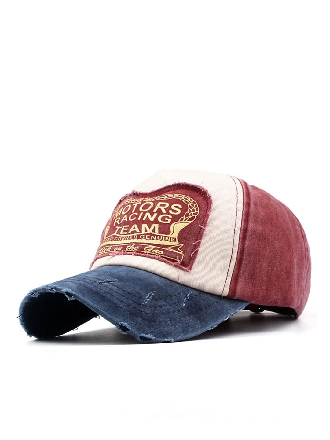 

DALUCI Printed Cotton Snapback Cap, Red