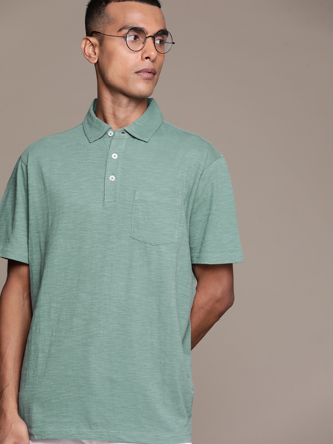 

Macy's Club Room Polo Collar Pure Cotton T-shirt, Green