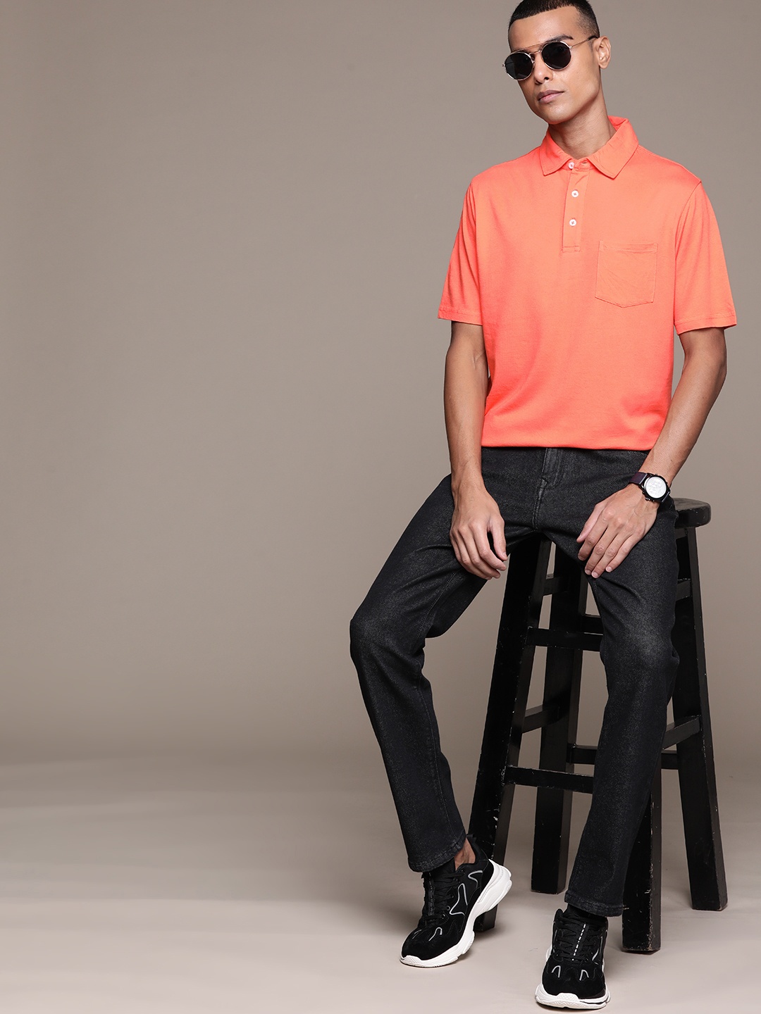 

Macy's Club Room Men Polo Collar T-shirt, Coral