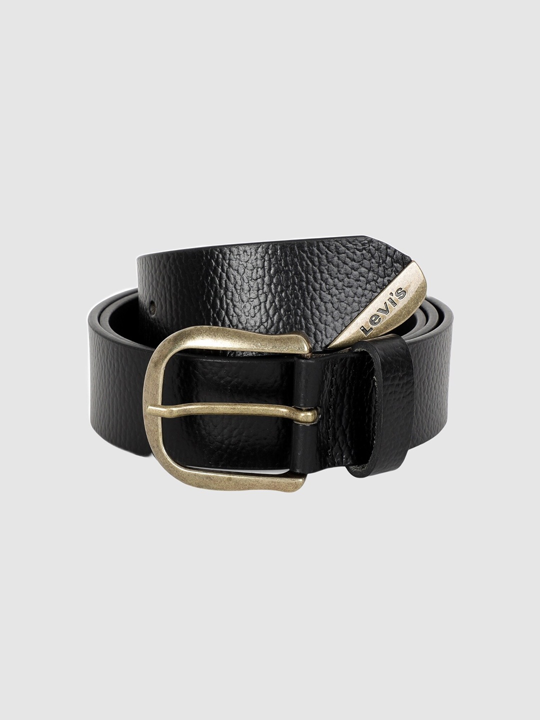 

Levis Men Casual Wide Textured Leather Belt, Black