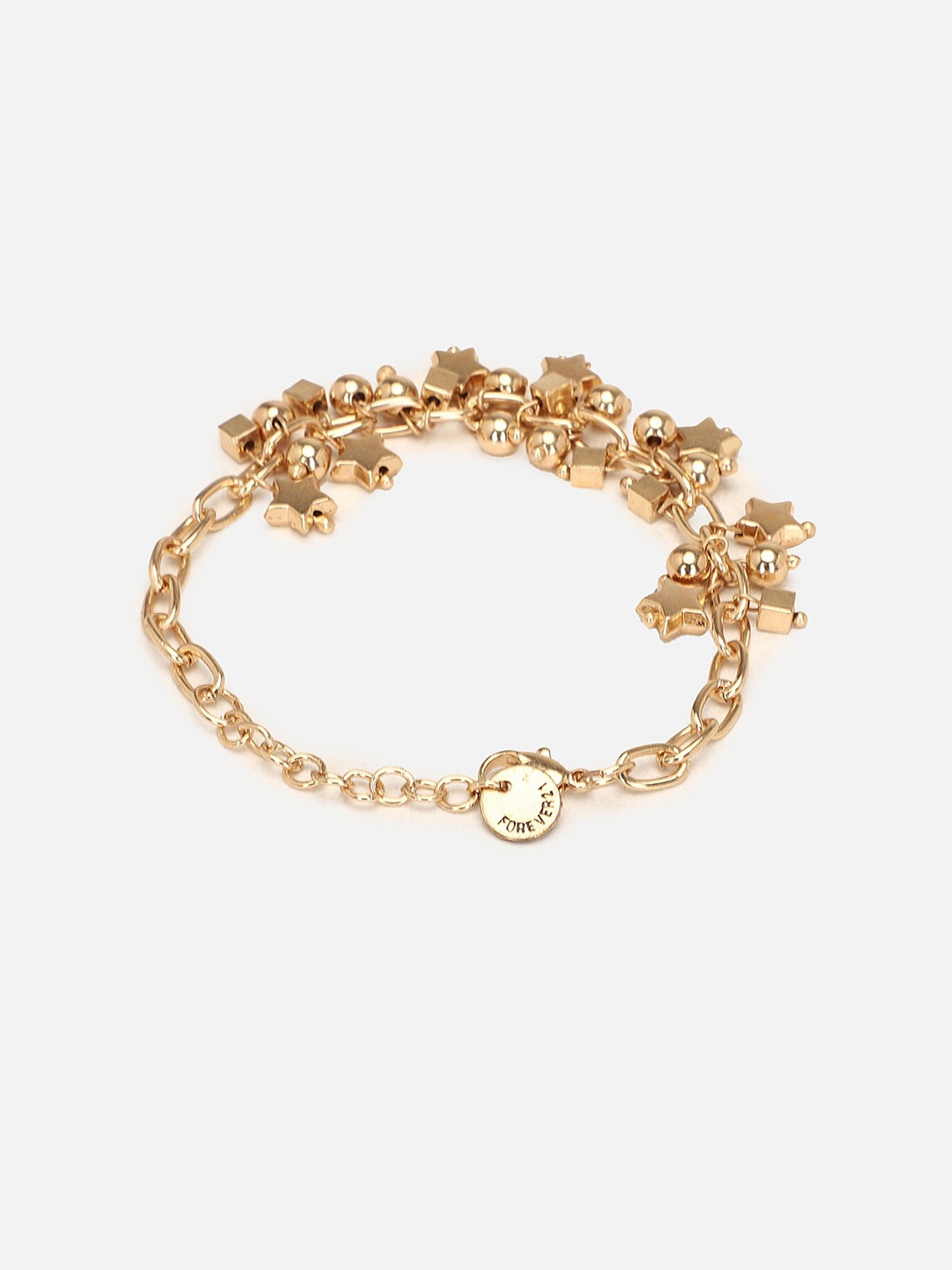 

FOREVER 21 Women Link Lobster Closure Bracelet, Gold