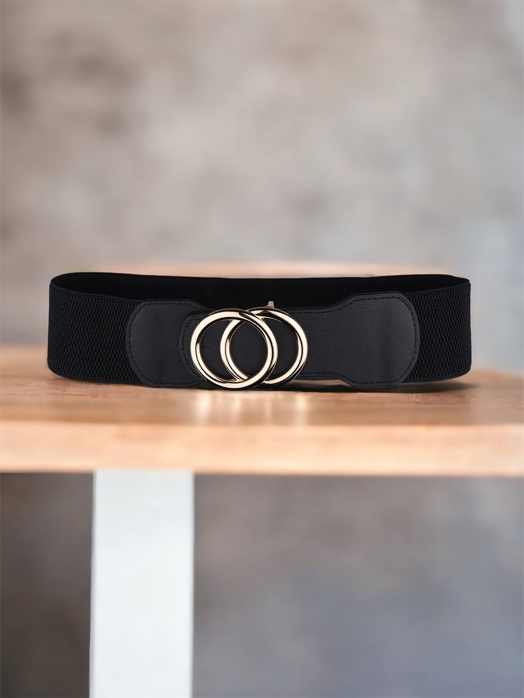 

ZORO Women Stretchable Interlock Closure Canvas Belt, Black