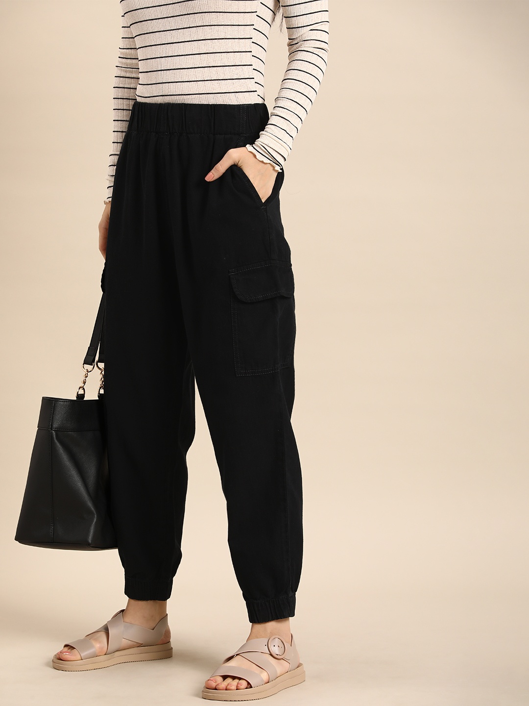 

all about you Women Jogger High-Rise Jeans, Black