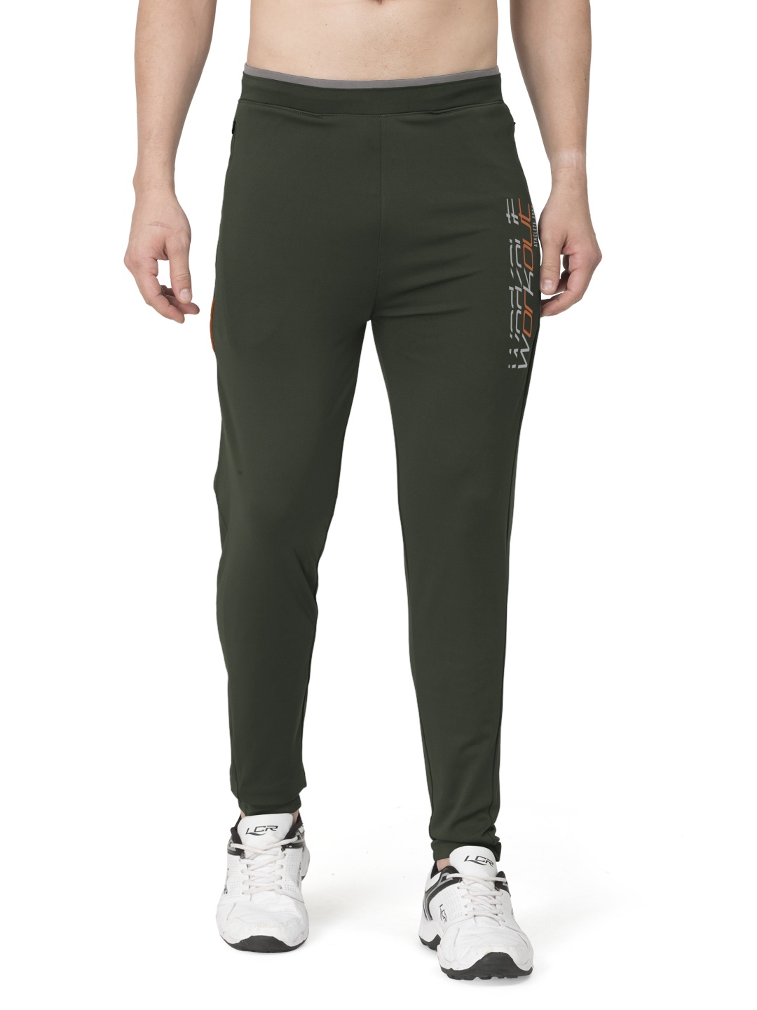 

BULLMER Men Mid-Rise Slim-Fit Skin Friendly Track Pants, Olive