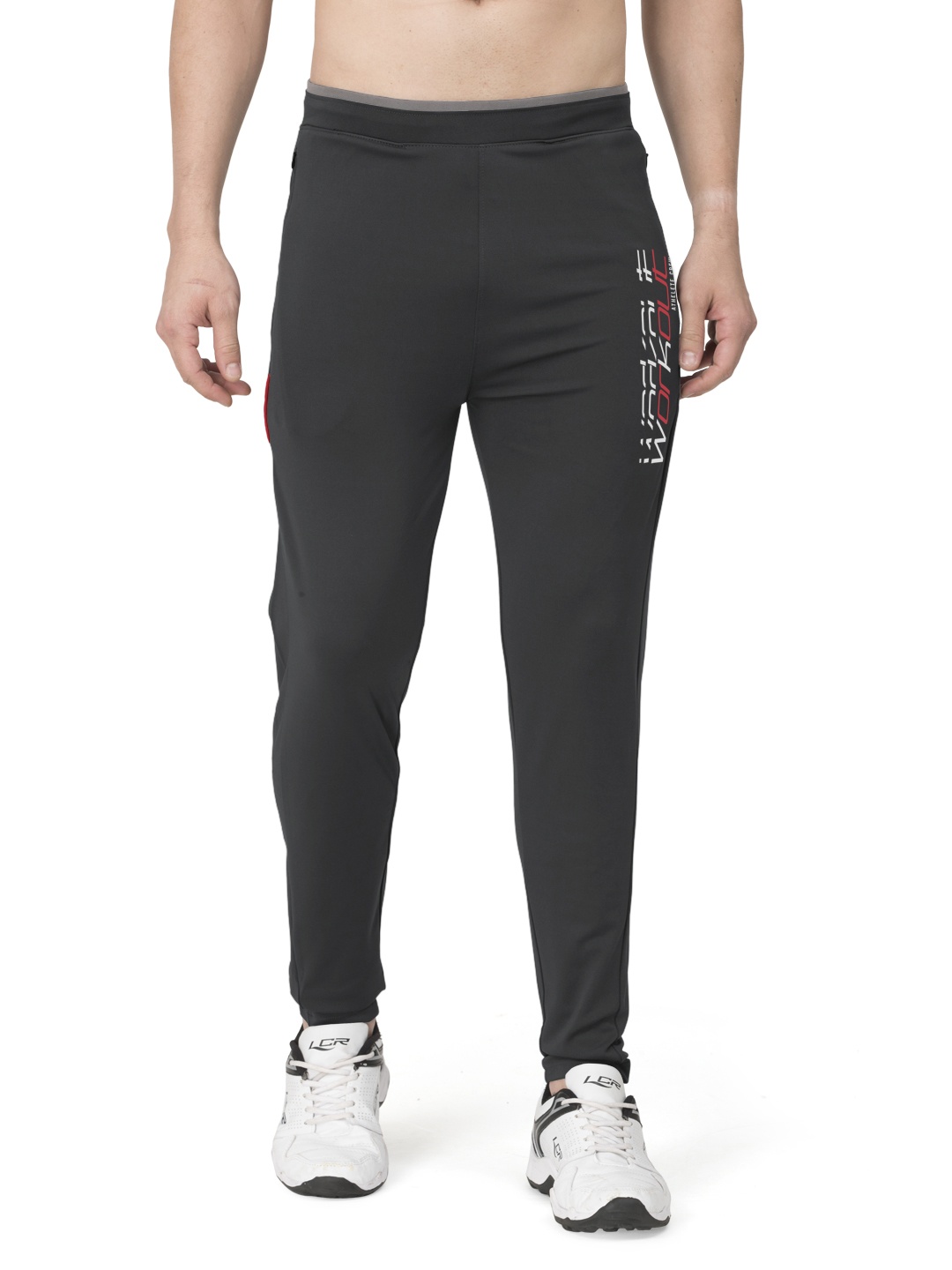 

BULLMER Men Mid-Rise Slim-Fit Skin Friendly Track Pants, Charcoal