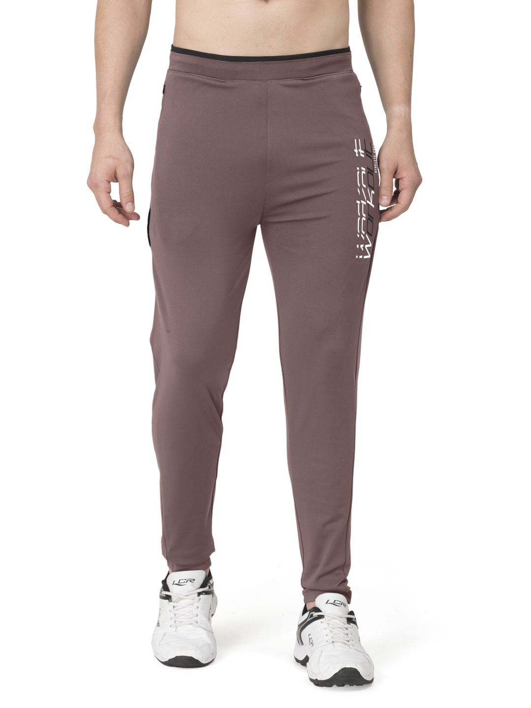 

BULLMER Men Mid-Rise Slim-Fit Skin Friendly Track Pants, Brown