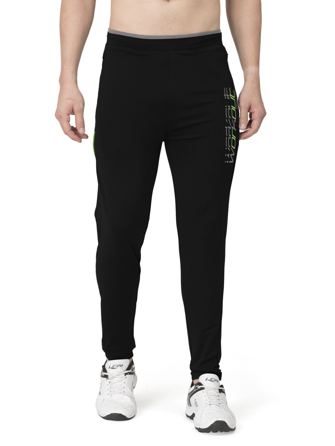

BULLMER Men Mid-Rise Slim-Fit Skin Friendly Track Pants, Black