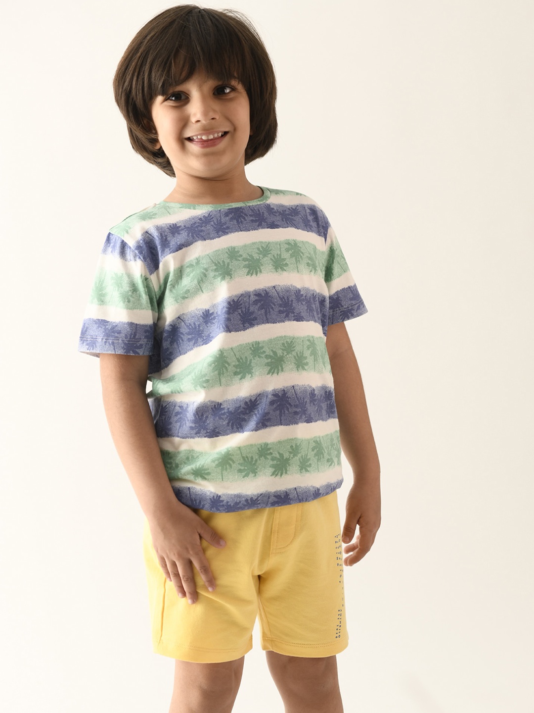 

Anthrilo Boys Striped Pure Cotton Clothing Set, White