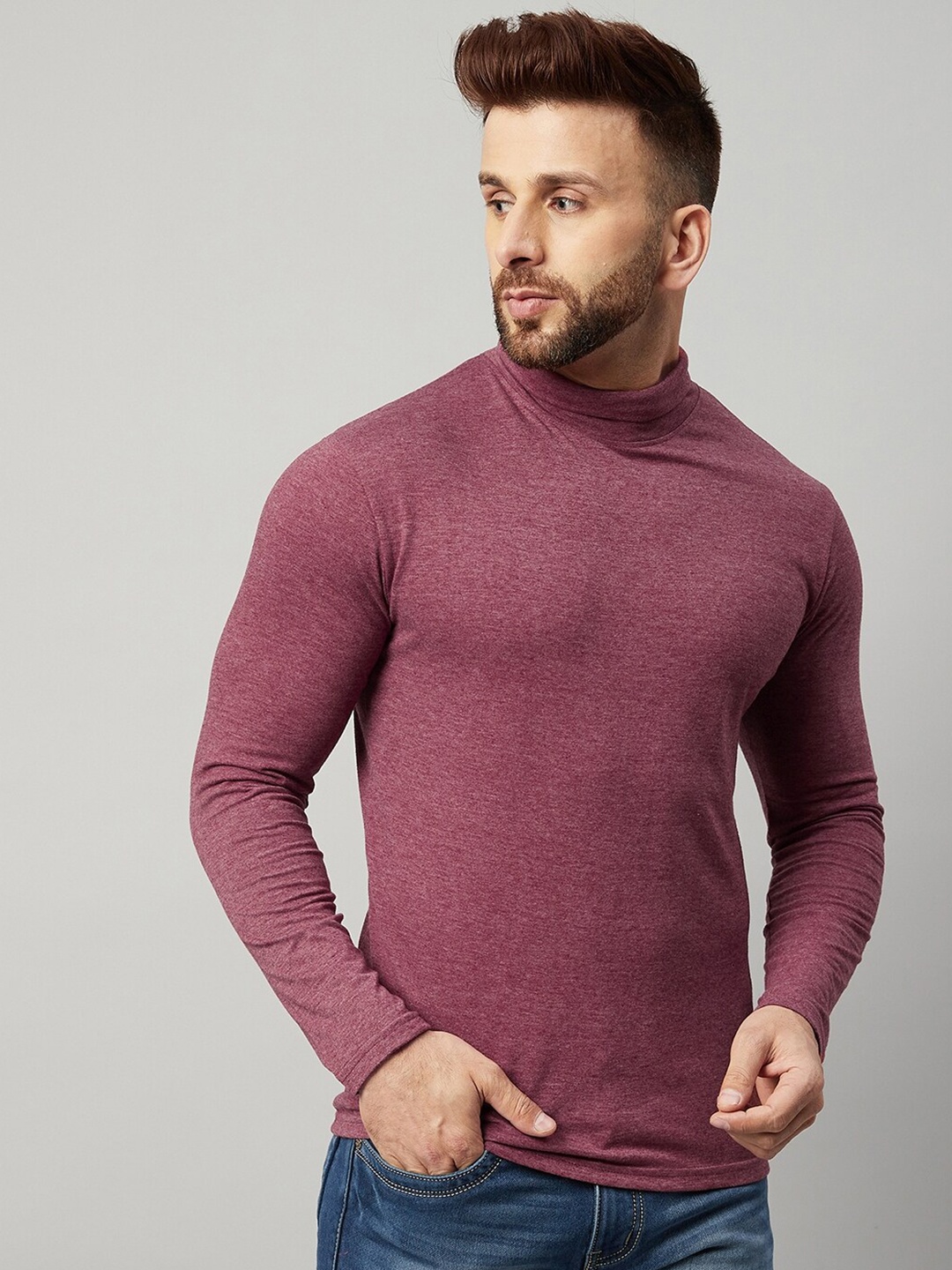 

GRITSTONES High Neck Cotton T-shirt, Pink