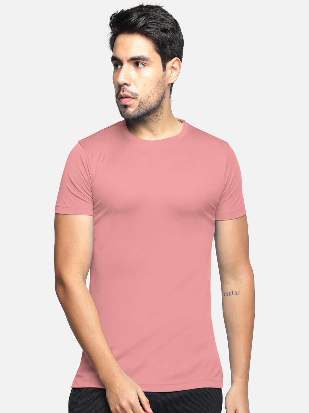 

BULLMER Round Neck Short Sleeves T-shirt, Pink