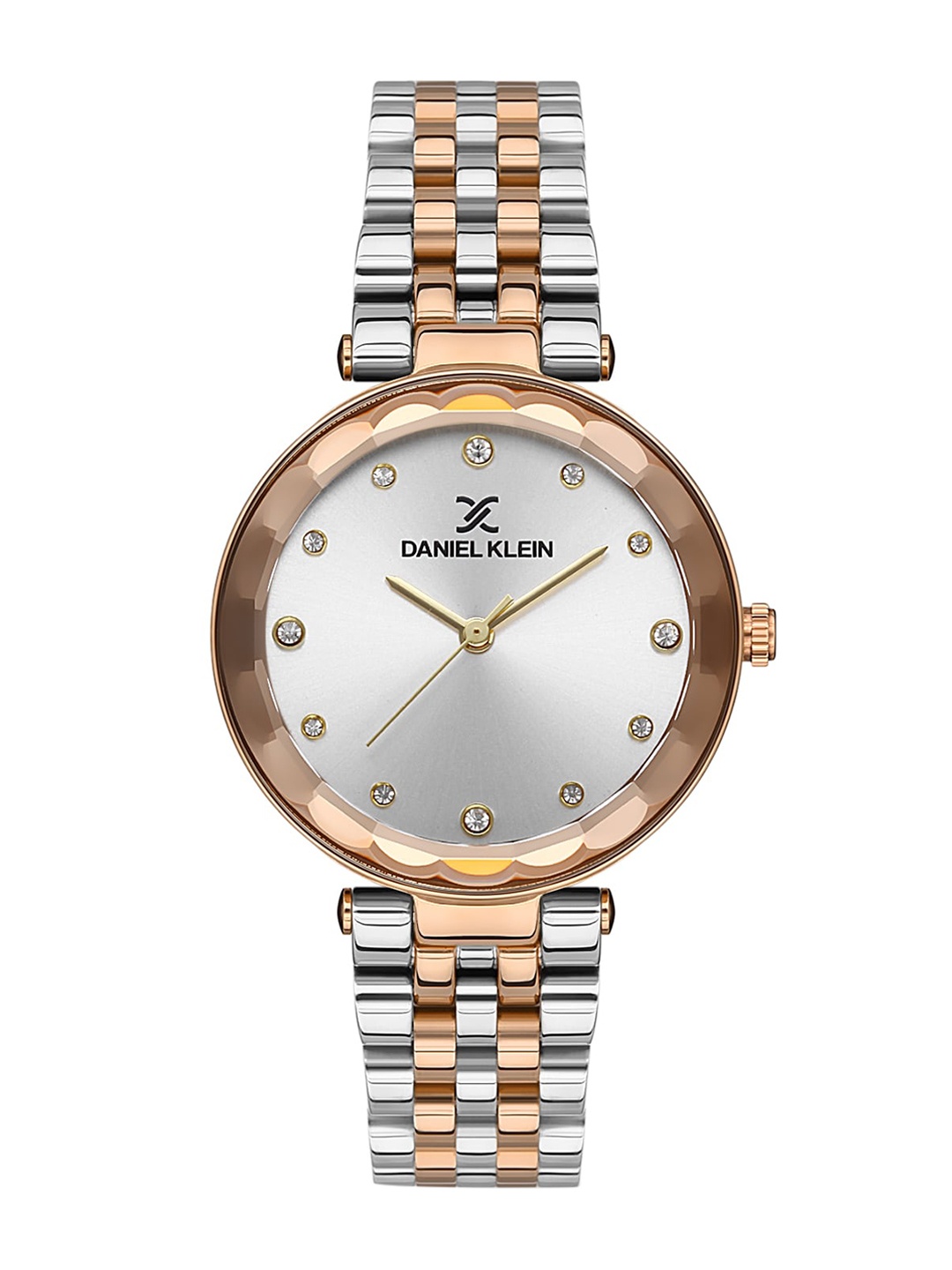 

Daniel Klein Women Embellished Dial & Bracelet Style Straps Analogue Watch DK.1.13332-5, Silver