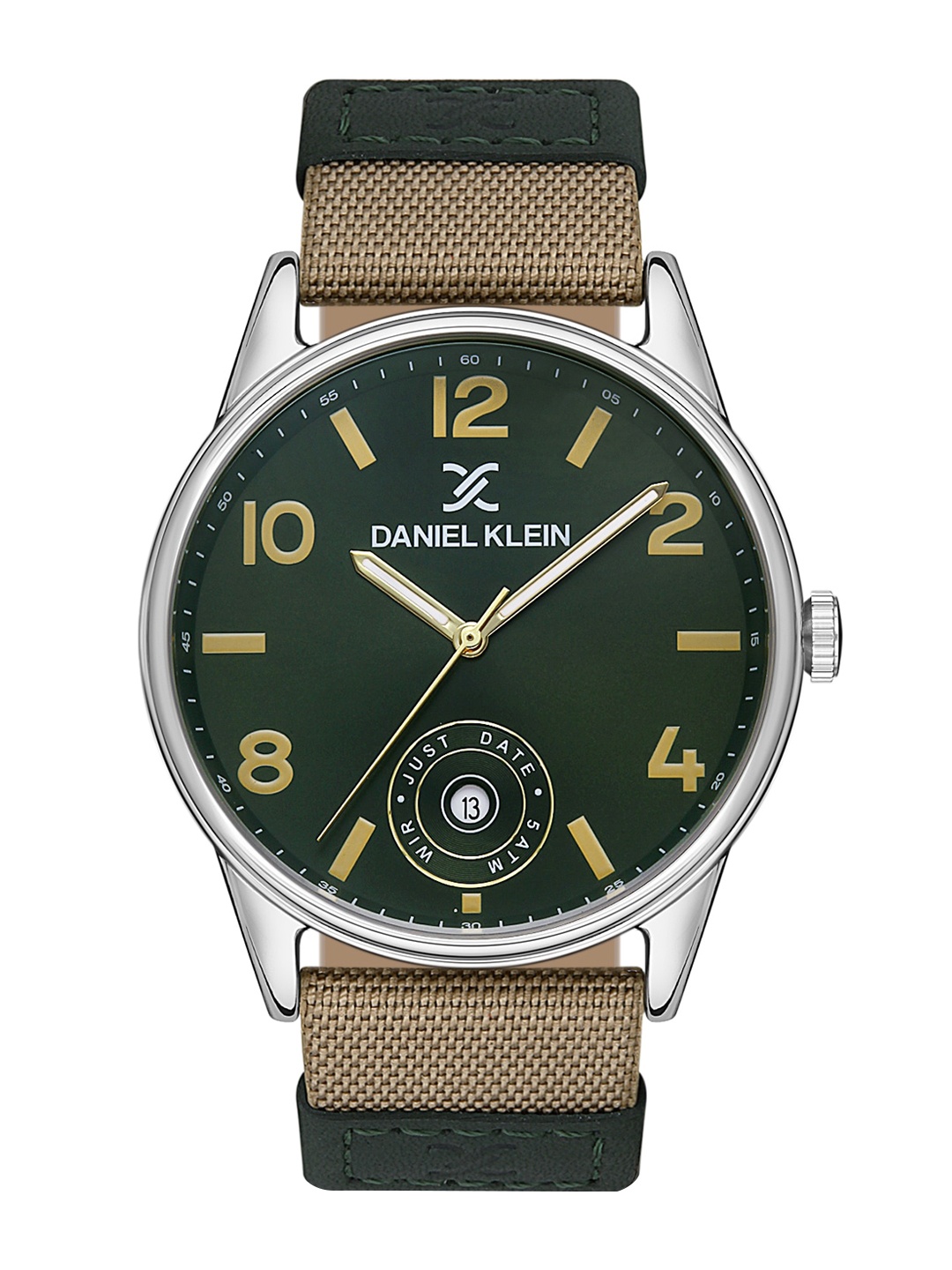 

Daniel Klein Men Dial & Bracelet Style Straps Analogue Watch DK 1 13380-4, Green