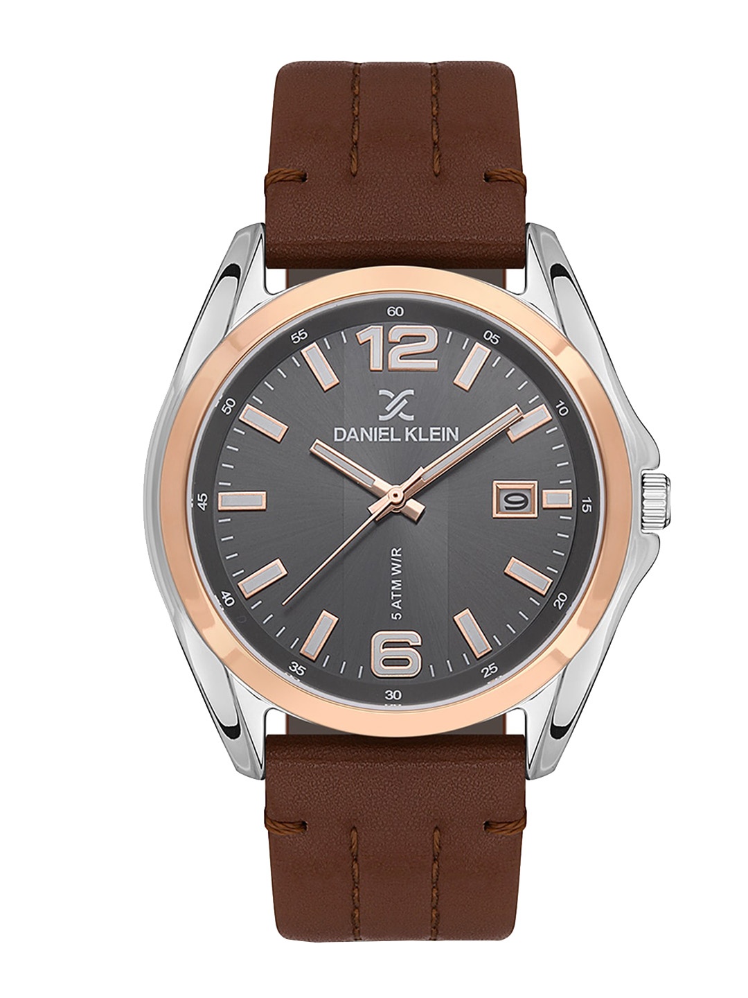 

Daniel Klein Men Dial & Leather Straps Analogue Watch DK 1 13366-3, Black