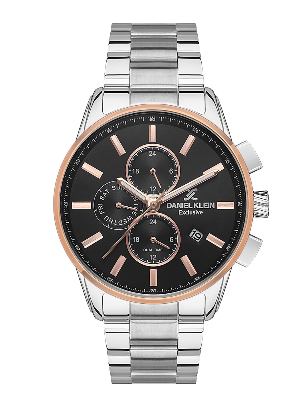 

Daniel Klein Men Dial & Bracelet Style Straps Analogue Multi Function Watch DK 1 13384-5, Black