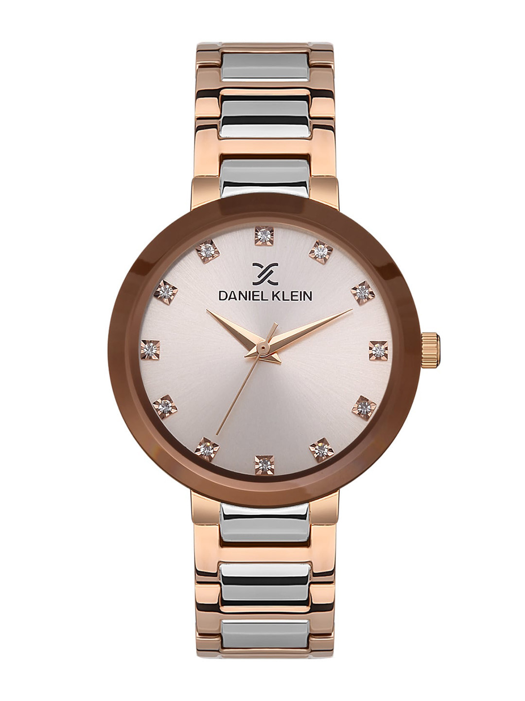 

Daniel Klein Women Embellished Dial & Bracelet Style Straps Analogue Watch DK.1.13335-4, Rose gold