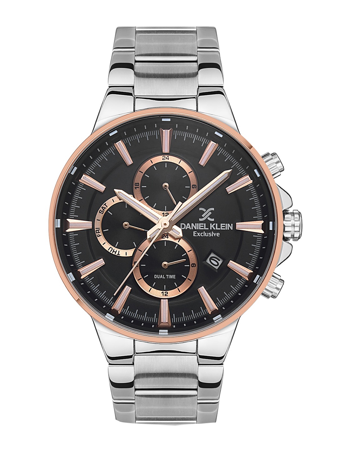 

Daniel Klein Men Dial & Bracelet Style Straps Analogue Multi Function Watch DK.1.13358-4, Black