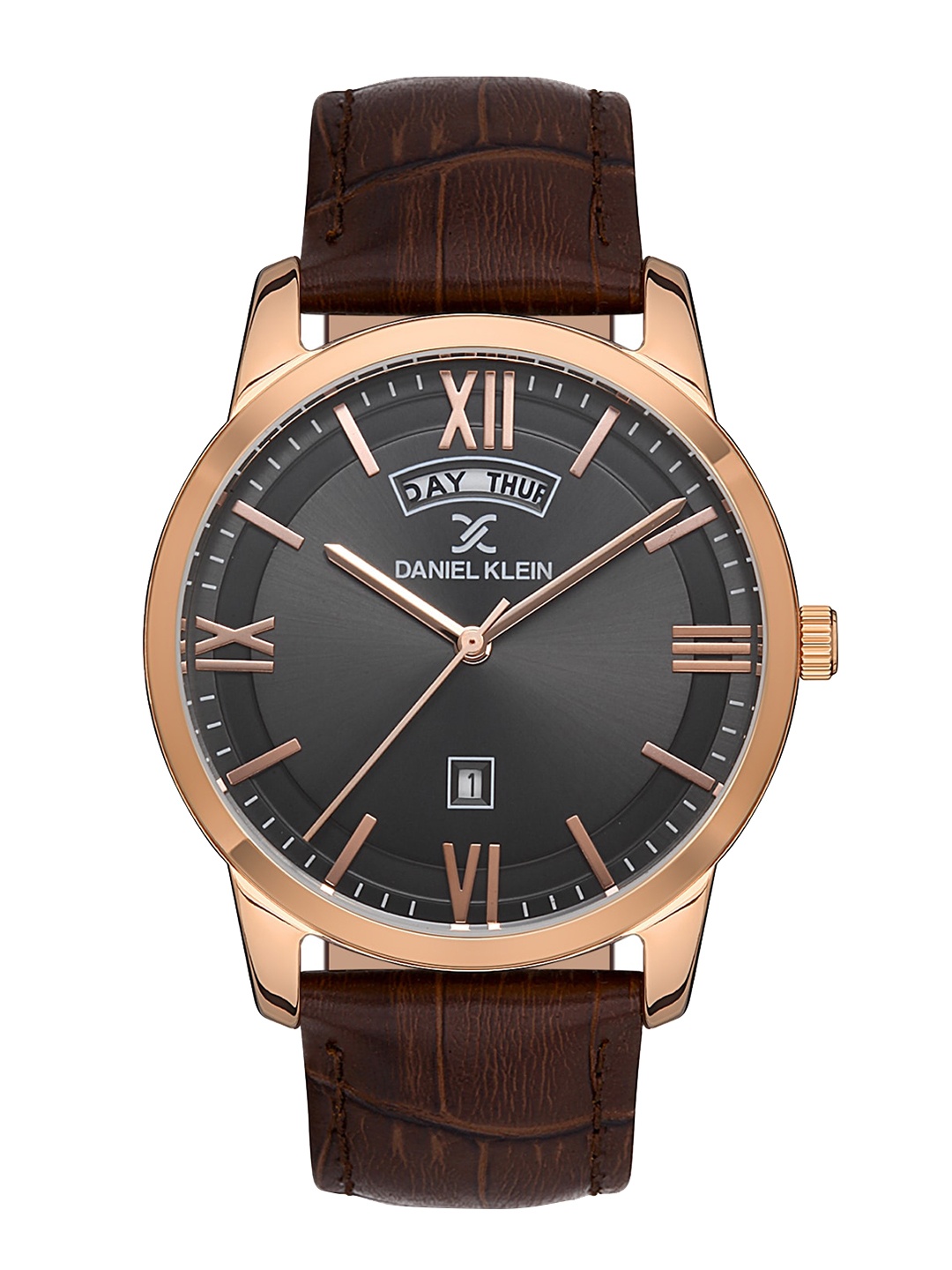 

Daniel Klein Men Leather Straps Analogue Watch DK 1 13369-4, Black