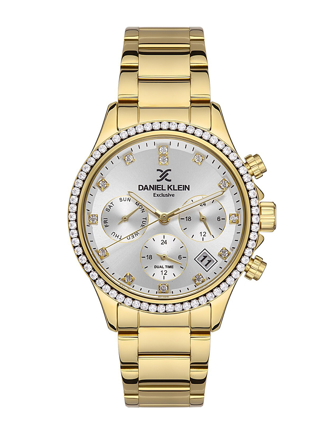 

Daniel Klein Women Bracelet Style Straps Analogue Multi Function Watch DK.1.13337-4, Silver